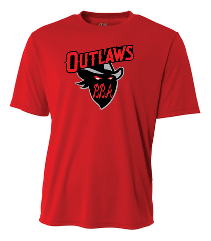 BBA OUTLAWS DRI FIT SHIRT RED