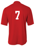 BBA OUTLAWS DRI FIT 2 BUTTON JERSEY WITH NUMBER  (CLICK ON "Special instructions for seller" IN THE SHOPPING CART TO ENTER CUSTOM NUMBER)